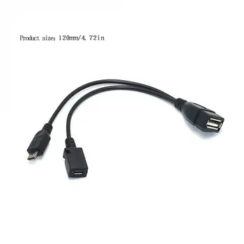 1 I 2 OTG Mikro-Usb-Vært Y Splitter Usb-Adapter til At Mirco 5 Pin Mand Kvinde Kabel Holdbar Mikro-USB-OTG Kabel