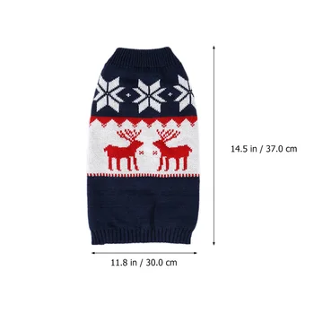 1 Pc Jul Pet Tøj Dejlige Hjorte Strikket Sweater Hund Kat Vinter Frakke