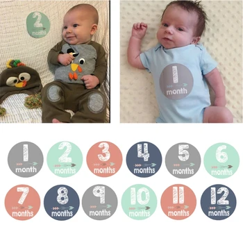 1 Sæt Nye Baby Gravide Kvinder Månedlige Foto Klistermærker Måned 1-12 Milepæl Mærkat Nye Design-Hot