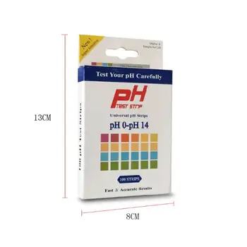 100pcs PH-Test Strips 0-14 Skala Premium Lakmus Tester Papir for Syre Alkalinitet A5YD