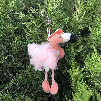 10cm Kvinder Taske Pink Flamingo nøglering Ring Dejlig Pung Nøglering med Nøglen Charm Håndtaske Bil Vedhæng Tilbehør Gave