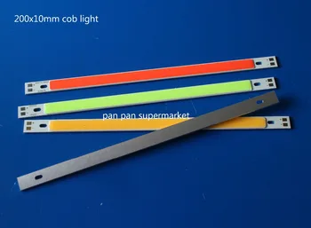 10stk 10W COB 88 LED-Panel Strip Lights 200x10MM 12V-24V DIY Varm/kold Hvid Rød Grøn