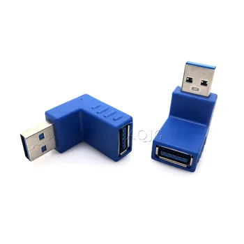 10stk 90 Grader til Venstre, Højre Vinklet USB 3.0 EN Mandlig og Kvindelig Adapter Stik Til Bærbare PC Whosale&Dropship