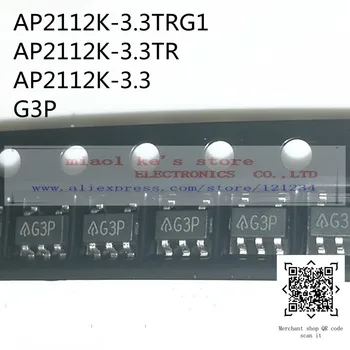 [10stk]Ny original: AP2112K-3.3TRG1 AP2112K-3.3 TR AP2112K-3.3 G3P - IC REG LINEÆR 3.3 V 600MA SOT25/SC-74A/SOT-753