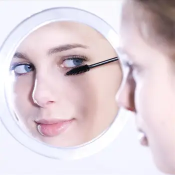 10x Makeup-Spejl makeup-Spejl Folde Pocket makeup-Spejl Forstørrelse Kompakt Spejl med 3 Sugekopper På 5,9 Tommer