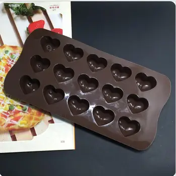 15 Huller Chokolade Silikone Formen DIY Hjerte-formet Fondant Kage form isterning Bakken Køkken med at Bage Kage Udsmykning Værktøjer 100pcs