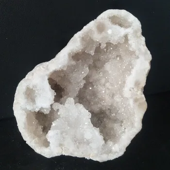 150-200g naturlige Hvide agat geode krystal klynge Overflødighedshorn feng shui Dekorative sten gemstones