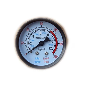 1PC Kompressor Pneumatisk, Hydraulisk Væske manometer 0-12Bar / 0-180PSI