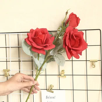1Pc Kunstig Rose Plante Haven Fase Blomst Arrangement Real Rører DIY Falske Blomster Bryllup Part Hjem Desktop forsyninger