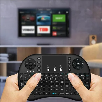 2,4 G Baggrundsbelyst Trådløst Tastatur 3 Farve Air Mouse with Touchpad-Fjernbetjening Til Android TV Box Bærbar
