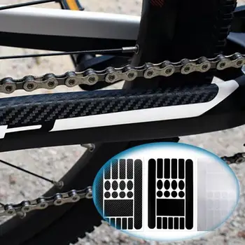 2 Stilarter Cykel Beskyttelse Forgaffel Mærkat Kæde Ramme Sikkerhed Tape Protector Kit Cykling Maling Beskyttelse Film Cykel Mærkat