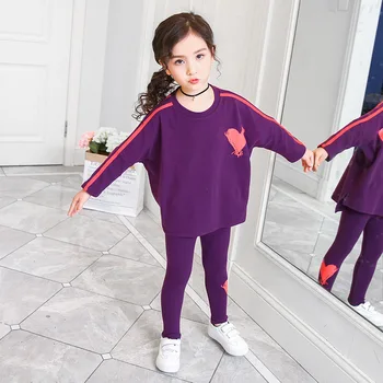 2019 Piger tøj Sæt Bat-shirt, sweatshirt print Dejlige mønster Børn Træningsdragt børn tøj, der passer til afslappede barn baby 2Ps