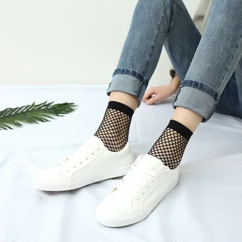 2019 sommeren nye sexede damer mesh fiskenet sokker forbedret version af korte sokker tynd sektion mesh sokker