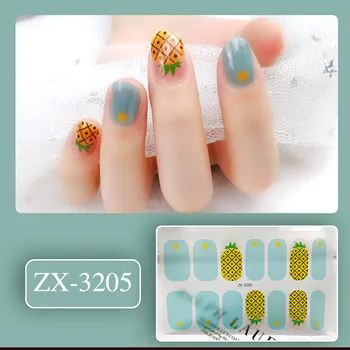2020 Nye Crystal Nail Stickers 10 Mønster Blomster Dekoration Søm Klistermærker Vandtæt Miljøbeskyttelse Søm Mærkat