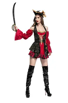 2020 Nye Halloween Natklub Pirat-Beklædning Voksen Kvinde, Kvinder Kjole Op Cosplay Kostume Part Forsyninger Performance Tøj