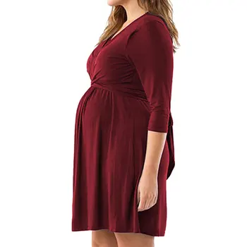 2020 Nye Mode Kvinder Gravide Barsel Sygepleje Amning Foråret, Efteråret Kjole Part tøj til gravide kvinder Plus Størrelse