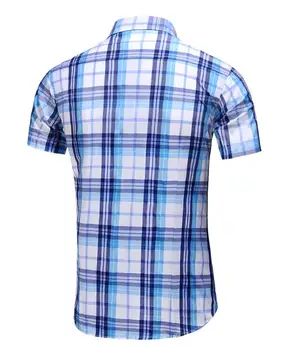 2020 Sommeren Nye Korte Ærmer Mænd Plaid Shirt af Høj Kvalitet, Klassisk Herre Lomme Social Business Casual Chemise Homme Bluse 7XL