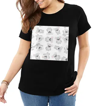 2020 stor størrelse løse kort-langærmet t shirtFunny Søde Koala Toppe blød T-shirt til kvinder