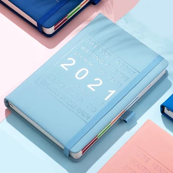 2021 Kalender - 2021 Ugentlige & Månedlige Planner Notesblok, Jan 2021 - Dec 2021, 320 Sider, 8.3 cm x 5.7 Tommer