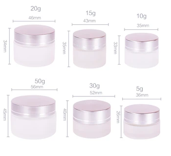 20Pcs Matteret Glas Kosmetiske Jar Flaske Med Sort Låg til Concealer Cream Glas Kosmetiske Pakke for DIY-10g 5g 30g 50g 20g