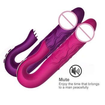 23cm Store Dildoer, Vibratorer Sex Legetøj til Kvinder Klitoris Stimulator Anal Plug Kvindelige Masturbator Teleskopisk Rotere Massageapparat Maskine
