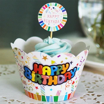 24pcs/masse-års fødselsdag Cupcake Wrappers Toppers Part, Kids Fødselsdag Dekoration supply Design cupcake dekoration værktøjer