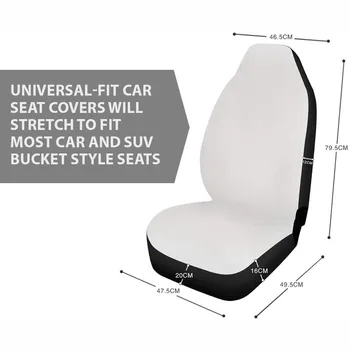 2stk Foran sædebetræk Universal Havfrue Skalaer Print Mode Tilbehør til Bilen AntiDust Klud Elastisk Sæde Protector