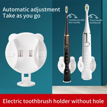 2stk Nem at Installere Home Decor Afløb ABS Elektrisk Tandbørste Holder pladsbesparende vægmonteret Flytbare Badeværelse Arrangør Opbevaring