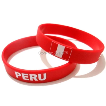 300pcs Flag PERU armbånd silikone armbånd gratis forsendelse af DHL express