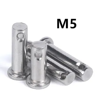 30stk/masse M5x12/16/20/25/30/35/40/45/50mm GB882 Stift Pin Fladt Hoved Cylindriske Pin Med Hul 304 Rustfrit Stål
