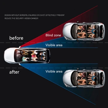 360 Roterende Justerbar Fixable Konveks Blind Vinkel Spejl Klar Car Rear View Mirror, Parkering Auto Motorcykel