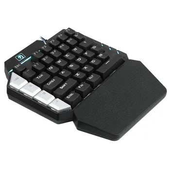 38 Nøgler Mini Enkelt Hånd Mekanisk Gaming-Tastatur-USB-Kabel Til PUBG Gamer Ergonomisk belyst Hånd Gaming Computer