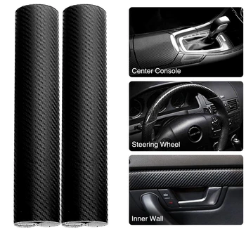 3D Carbon Fiber Bil Klistermærker Decals Til Kia Provo K9 Tværs af Carens CUB Trackster Ray K2 Naimo Pro Venga Sportage Kee KV7