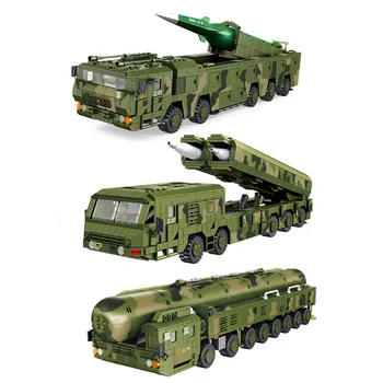 3D militære serie DIY byggesten Dongfeng 17 missil bil model assembly building block børns puslespil, legetøj, gave