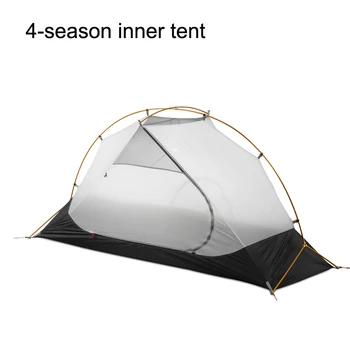 3F Piaoyun1 Enkelt 15D Ultra-lys, Seam-forseglet 2-lag 4-sæson Silicium Belægning Camping Telt med Gratis Jord ark