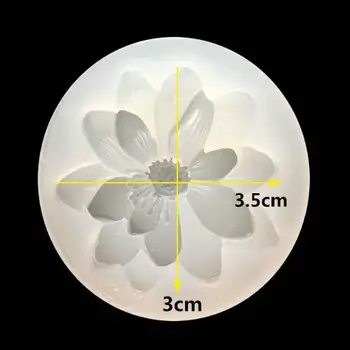 3pcs Kawaii Harpiks Daisy Smykker at Gøre Silikone Formen 3D Solsikke Dekoration Epoxy Harpiks Håndværk Lotus Vedhæng DIY Tilbehør