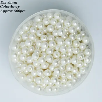 4/6/8/10/12/14/16/18/20mm Runde Imiteret Plastic Perler, Perle-Perler Tilbehør Perler Til smykkefremstilling-Armbånd, Halskæde DIY