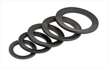 45 # carbon stål sort kegle / dobbelt / anti-løs / lock / anti-skid tænder / skiver / pakninger M4-M30
