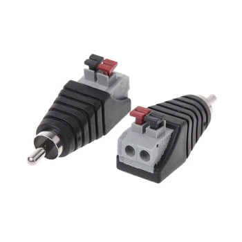 5 Stk RCA Højttaler Kabel-Jack Kabel Plug Mandlige Stik LED-TV Adapter B2QB