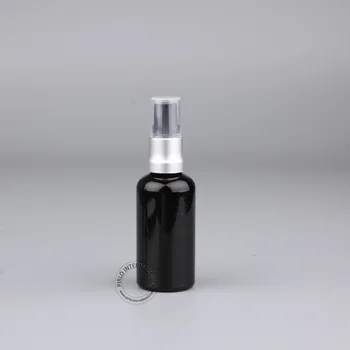 5 x 50 ml/50cc Høj Kvalitet, Sort Æterisk Olie Flaske Lotion Flasker Med Aluminium/Plast Pumpe Emballage Gratis Fragt