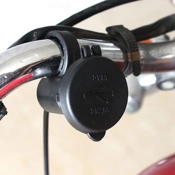 5V 1A 2.1 EN Usb Bil Moto Enheder Vandtæt Adapter LED Lys Cargador Coche Mobiltelefon Chargeur Usb-Voiture USB-Stik