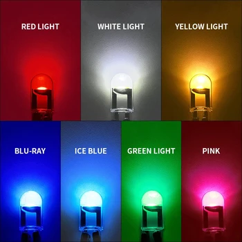 7 Farver Bil LED Lys Auto Side Kile Dashboard Måle Instrument Lampe Pære Nummerplade Lys Bil Interiør Lys