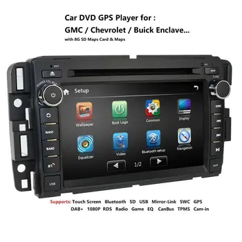 7inch Bil DVD, Stereo Radio-Afspiller til GMC Yukon XL Chevrolet Silverado Sierra Impala 1500 HD-Video, Mms-GPS Navigation IPS