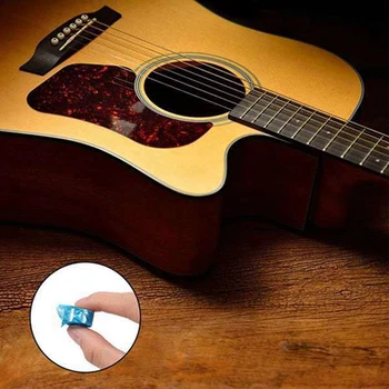 80 Stykker Farverige Guitar Picks Finger Celluloid Picks Guitar Plekter Tommelfinger Plektre Indeks Picks for Guitar Pick