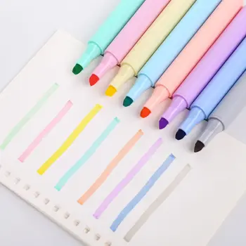 8stk/sæt Kreative Fluorescerende Pen Highlighter Pencil Candy Farve Tegning Markør