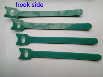 90pcs 200*12mm Grøn Nylon Genanvendelige Kabelbindere med Eyelet Hul ryg mod ryg-kabel-tie nylon rem wrap management skruer