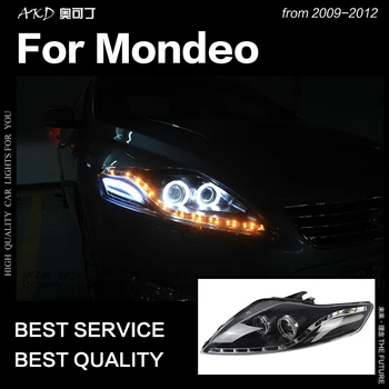 AKD Bil Styling Hoved Lampe til Ford Mondeo Forlygte 2009 Fusion LED Forlygte Dynamisk Signal DRL Hid Bi-Xenon Auto Tilbehør