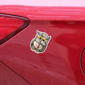 Aliauto Sjove Bil Klistermærker Søde Gamle Ugle med En Uafgjort Tilbehør Vinyl Decal for Mini Cooper Skoda Renault, Peugeot 207 ,15cm*11cm