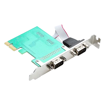 ANDDEAR Pci-e seriel expansion card-adapter-kort 2 port RS232 to kom bajonet harness stik masse