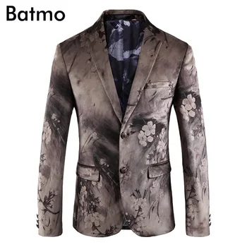 Batmo 2018 nye ankomst høj kvalitet fløjl trykt casual blazere til mænd,mænds casual suits,afslappet mænds jakker plus-size 222